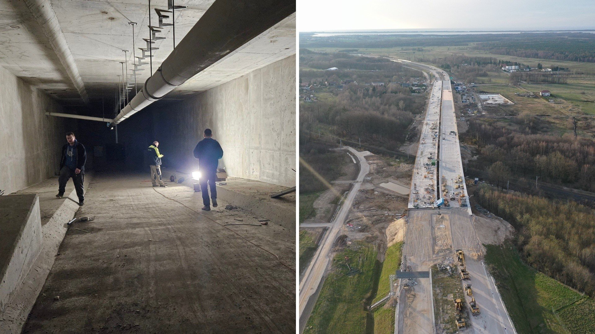 Trwa budowa brakującego odcinka obwodnicy Koszalina i Sianowa w ciągu S6. Droga ma być przejezdna w połowie roku