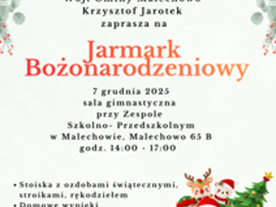 Zapraszamy na Jarmark Bożonarodzeniowy juz 7 grudnia