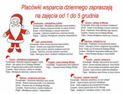 Placówki Wsparcia Ddziennego zapraszają na zajęcia od 1 do 5...