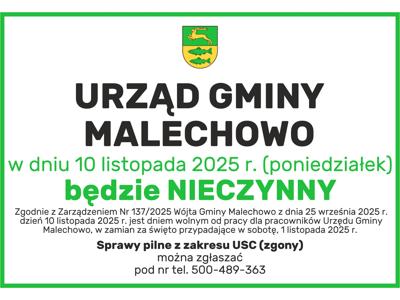 10 listopada br. Urząd nieczynny